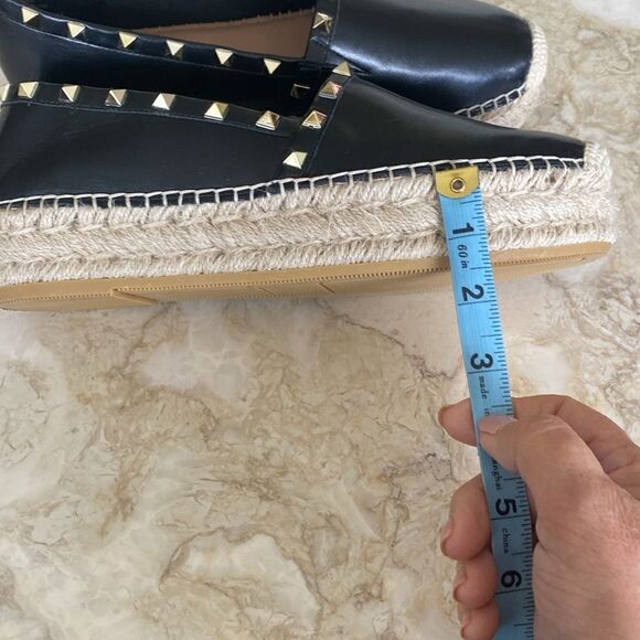 Steve Madden Pauda Platform Espadrilles Gold Tone Studs - Picture 14 of 15